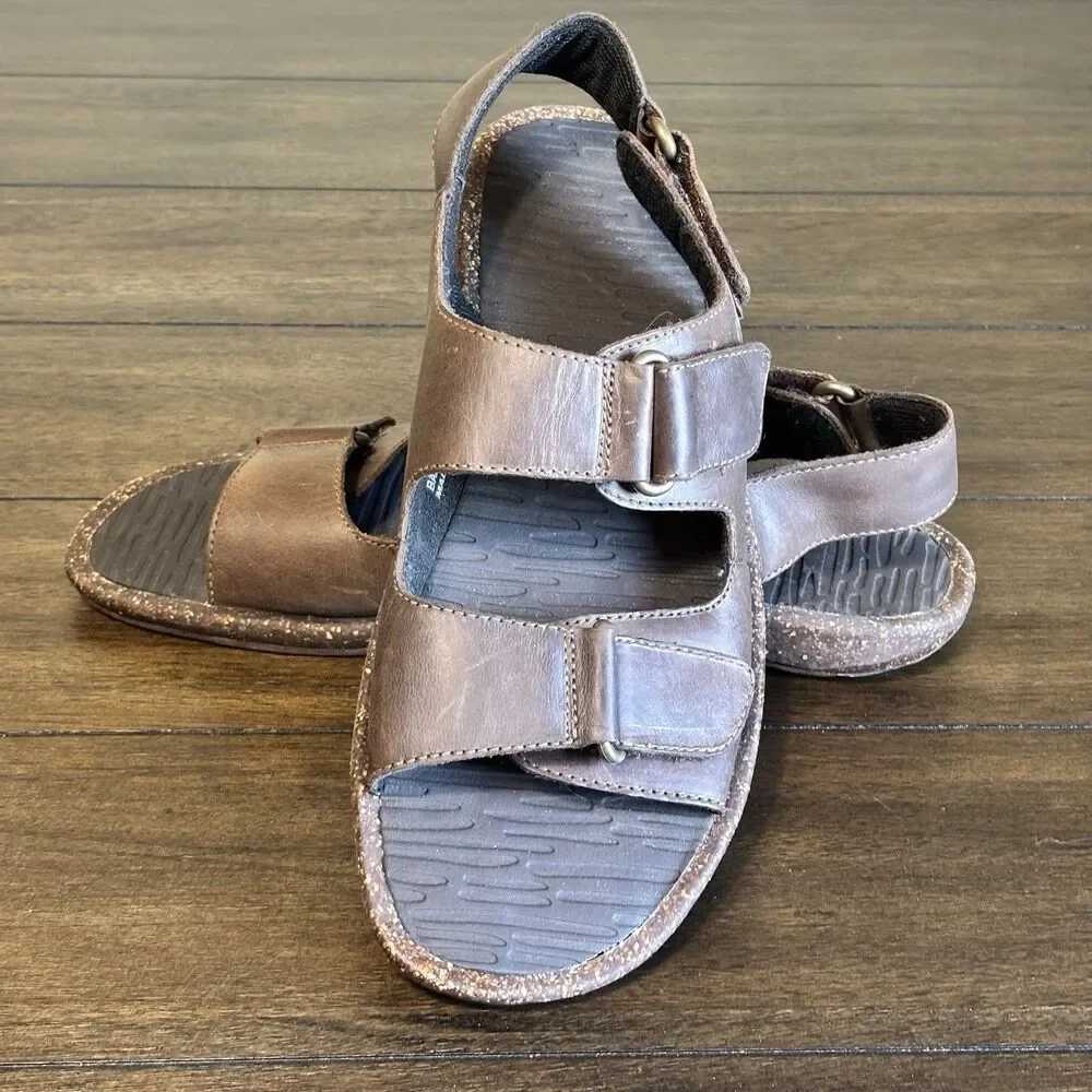 GH Bass Earth Leather Fisherman Sandals Journey Mens size 12 NEW!